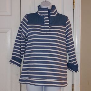 Crown & Ivy Harper Long Sleeve Button Sweatshirt  Sz S Petite  Sz SP NWOT